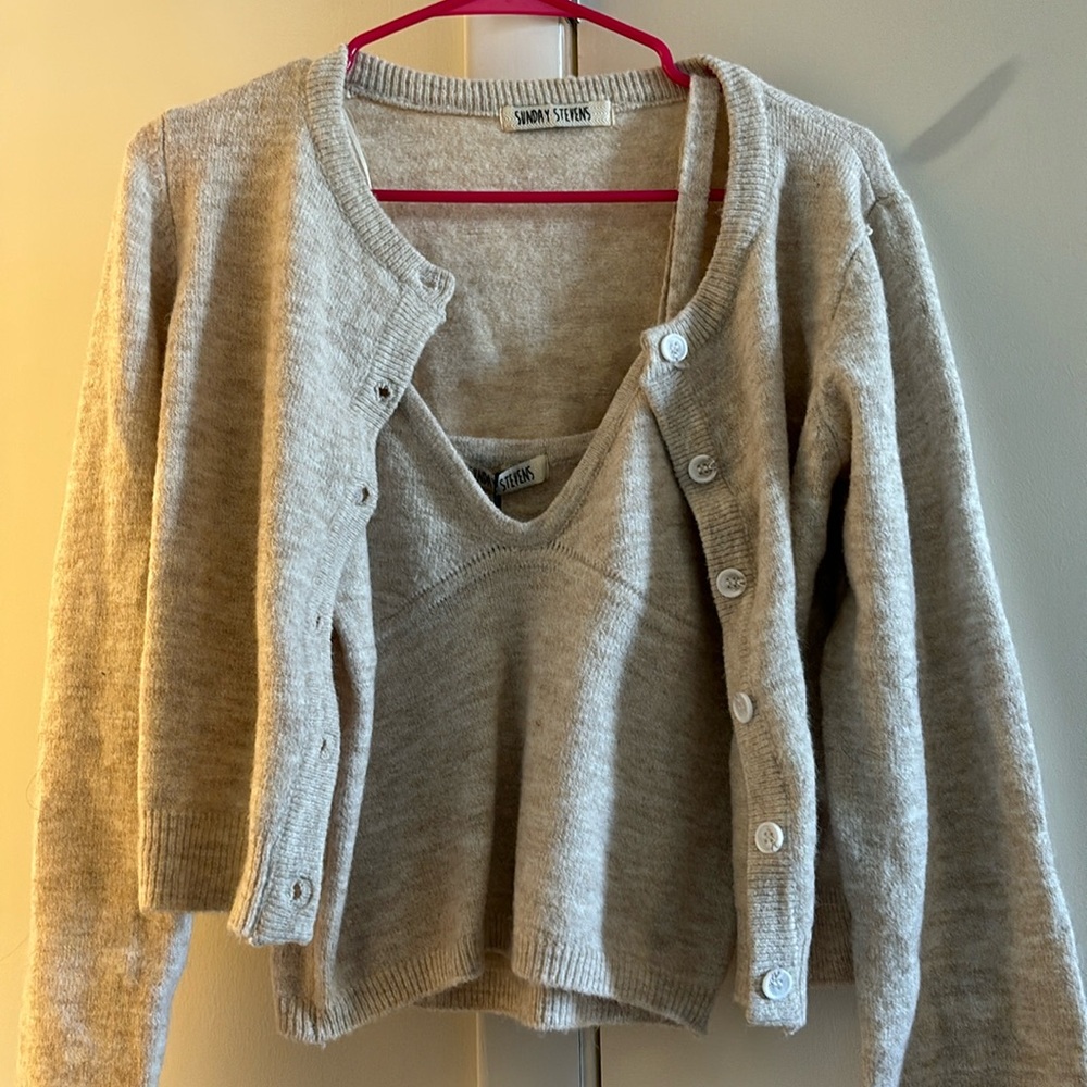 Sweater tank and matching cardigan